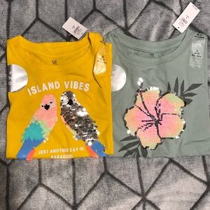 Girls interactive t shirt set of 2 size 6-7